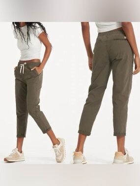 Vuori Ripstop Pants Dark Oregano Green Tapered Athleisure Size L